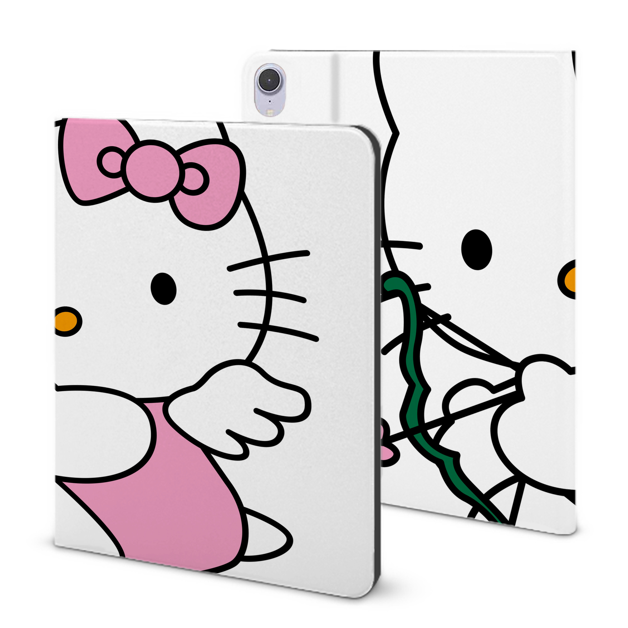 （画像用） Hello Kitty ハローキティ IPad ケース ブック型 PUレザー TPU 耐衝撃 軽量 薄型 ペン収納なし 全面保護 IPad 各モデル対応